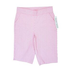 NWT Donna Moore Pull-on Striped Pink Pants Straight Leg Stretch High-rise Sz M‎